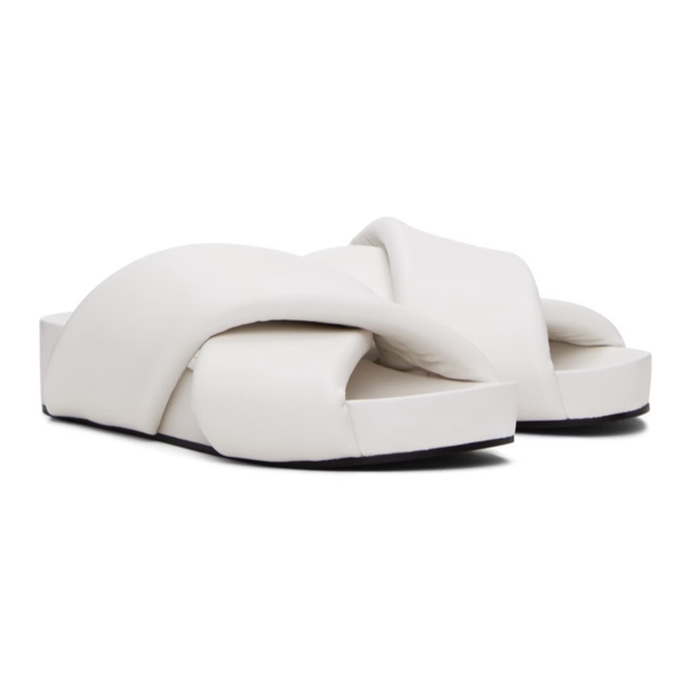 Jil Sander White Leather Sandal